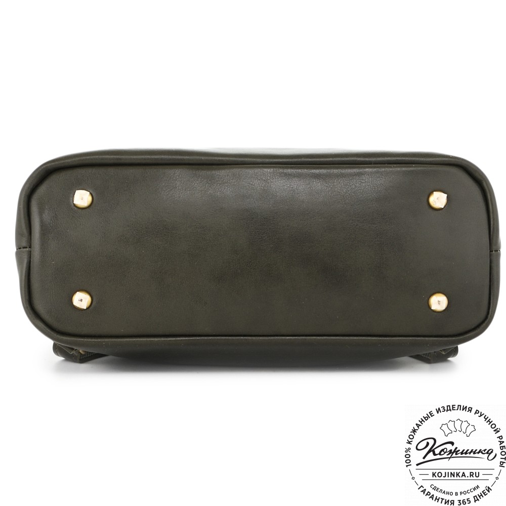  Женский кожаный рюкзак "Артемида" (хаки гладкая кожа)